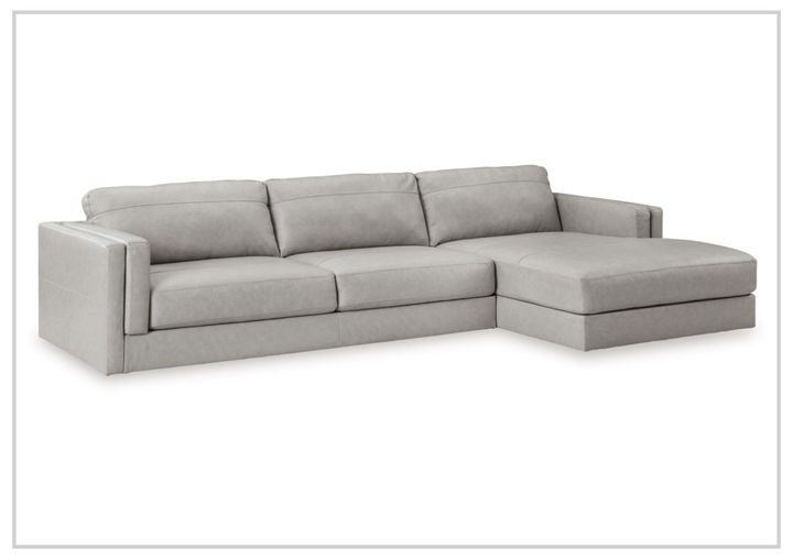 Gio Italia Arbona 2-Piece Leather Sectional Sofa With Chaise-Jennihome
