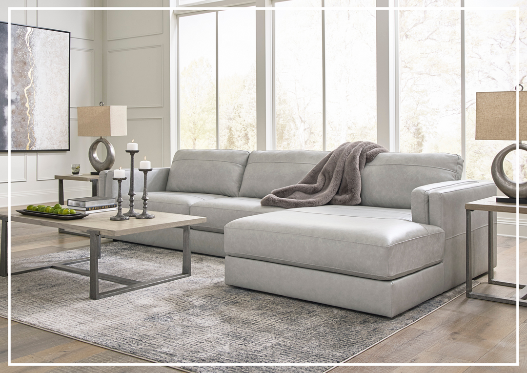 Gio Italia Arbona 2-Piece Fabric Sectional Sofa With Chaise-Jennihome
