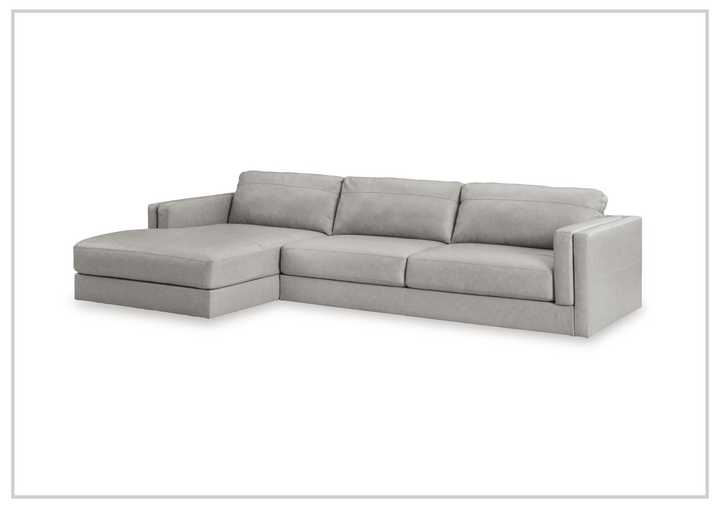 Gio Italia Arbona 2-Piece Leather Sectional Sofa With Chaise-Jennihome