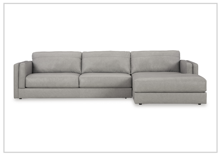 Gio Italia Arbona 2-Piece Leather Sectional Sofa With Chaise-Jennihome