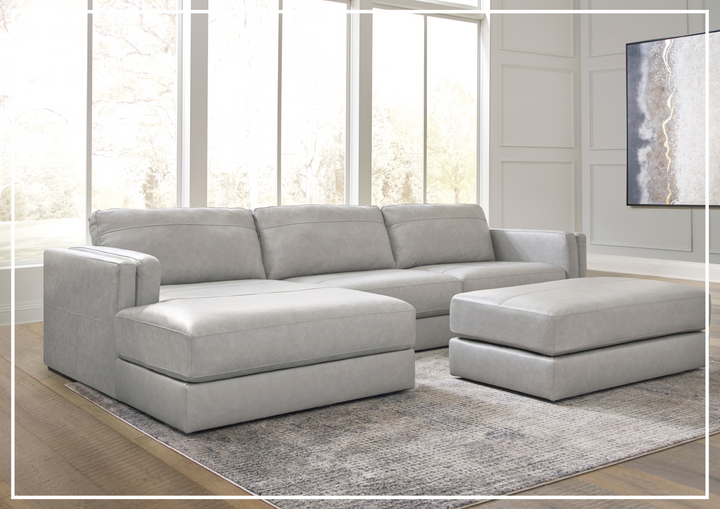 Gio Italia Arbona 2-Piece Leather Sectional Sofa With Chaise-Jennihome