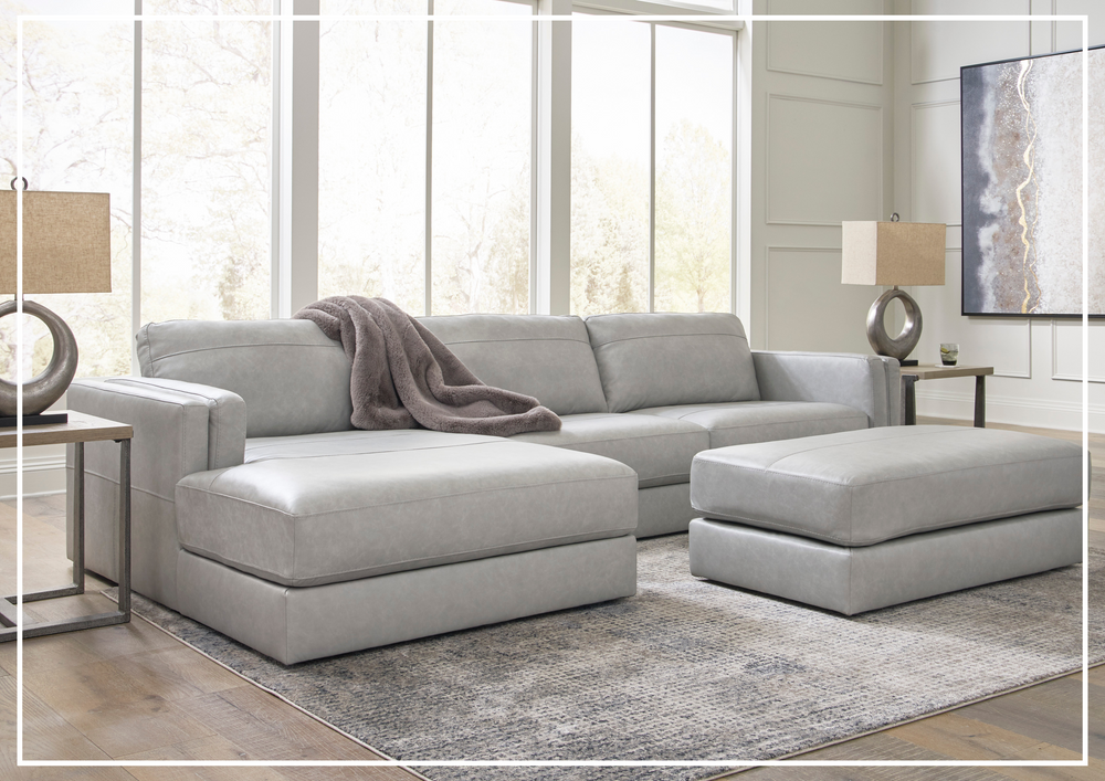 Gio Italia Arbona 2-Piece Leather Sectional Sofa With Chaise-Jennihome