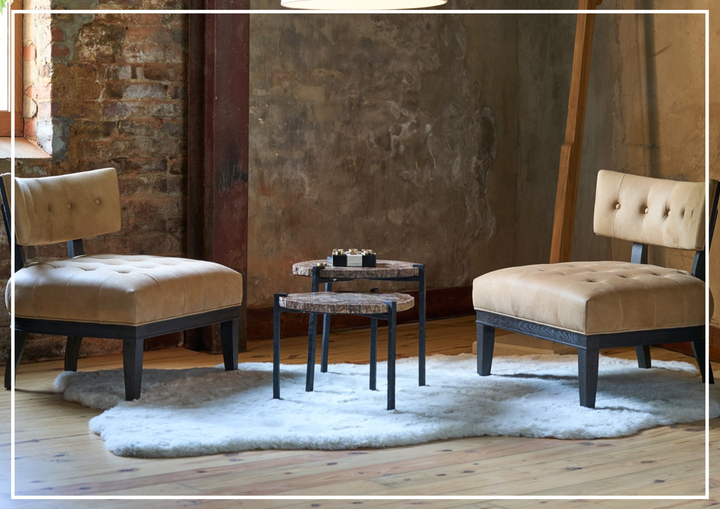 Archie Leather Chair | Tufted Seats | Curved Back | Universal Furniture - Jennihome