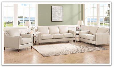 Hydeline Bella 3-Seater Stationary Leather Sofa with Track Arms