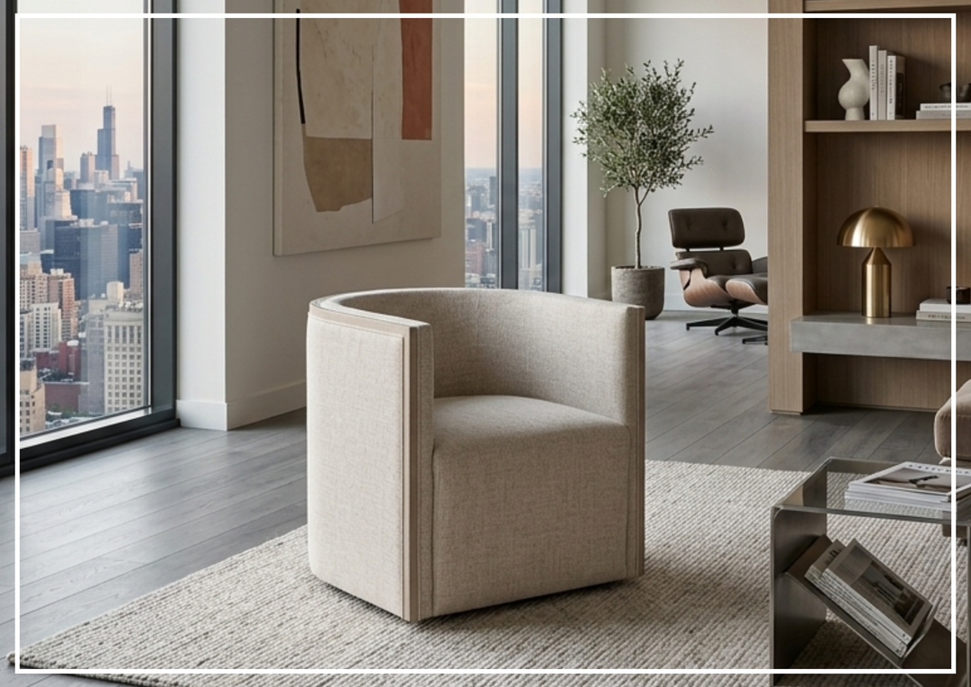 Universal Furniture Tanner Swivel Fabric Swivel Accent Chair with Skylark Finish-Jennihome