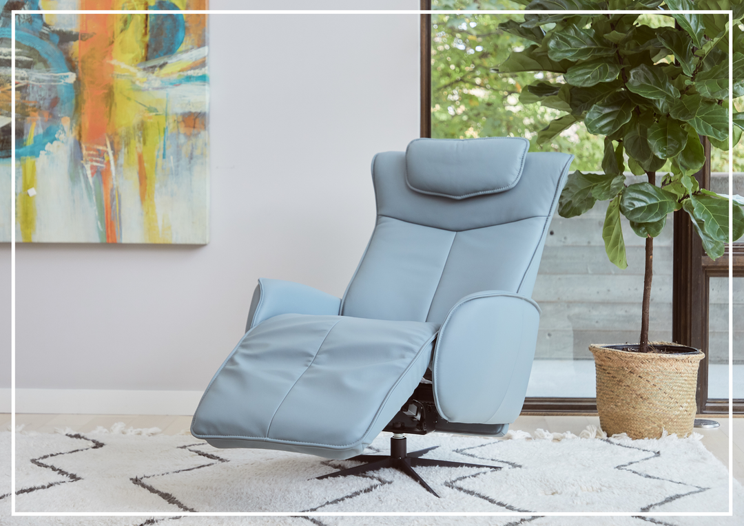 Axel Leather Power Recliner Chair | Swivel Glider Base | Fjords