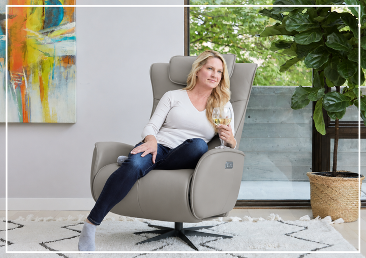 Axel Leather Power Recliner Chair | Swivel Glider Base | Fjords