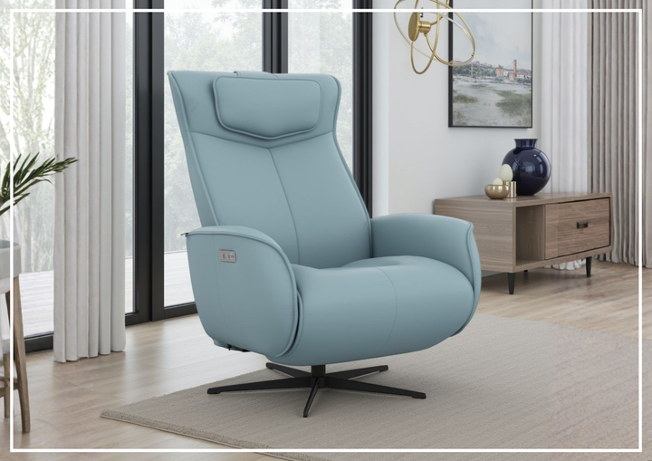 Axel Leather Power Recliner Chair | Swivel Glider Base | Fjords