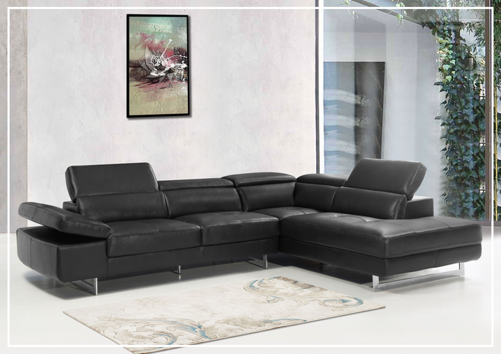 Gio Italia Barts Sectional Sofa with Motion Headrests