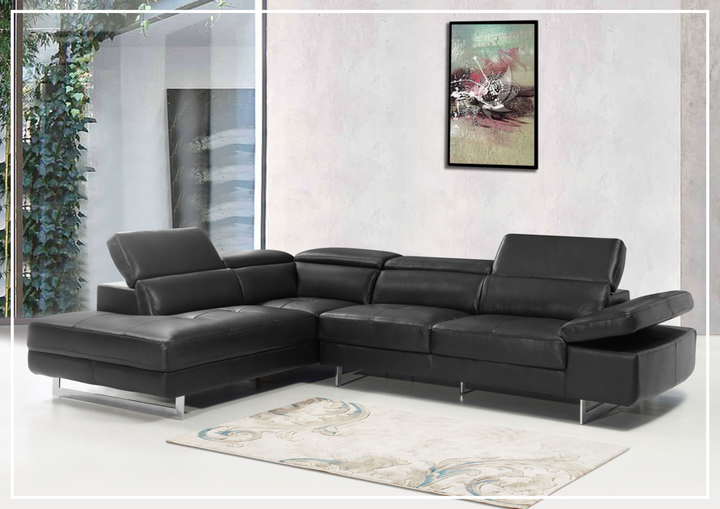 Gio Italia Barts Sectional Sofa with Motion Headrests