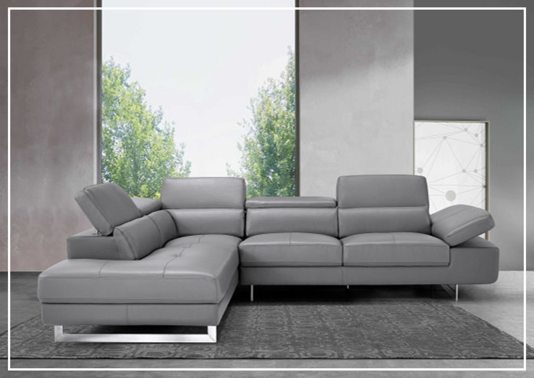 Gio Italia Barts Sectional Sofa with Motion Headrests