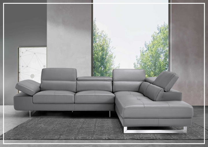 Gio Italia Barts Sectional Sofa with Motion Headrests