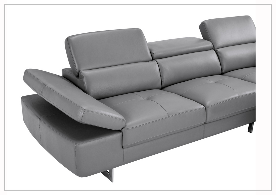 Gio Italia Barts Sectional Sofa with Motion Headrests