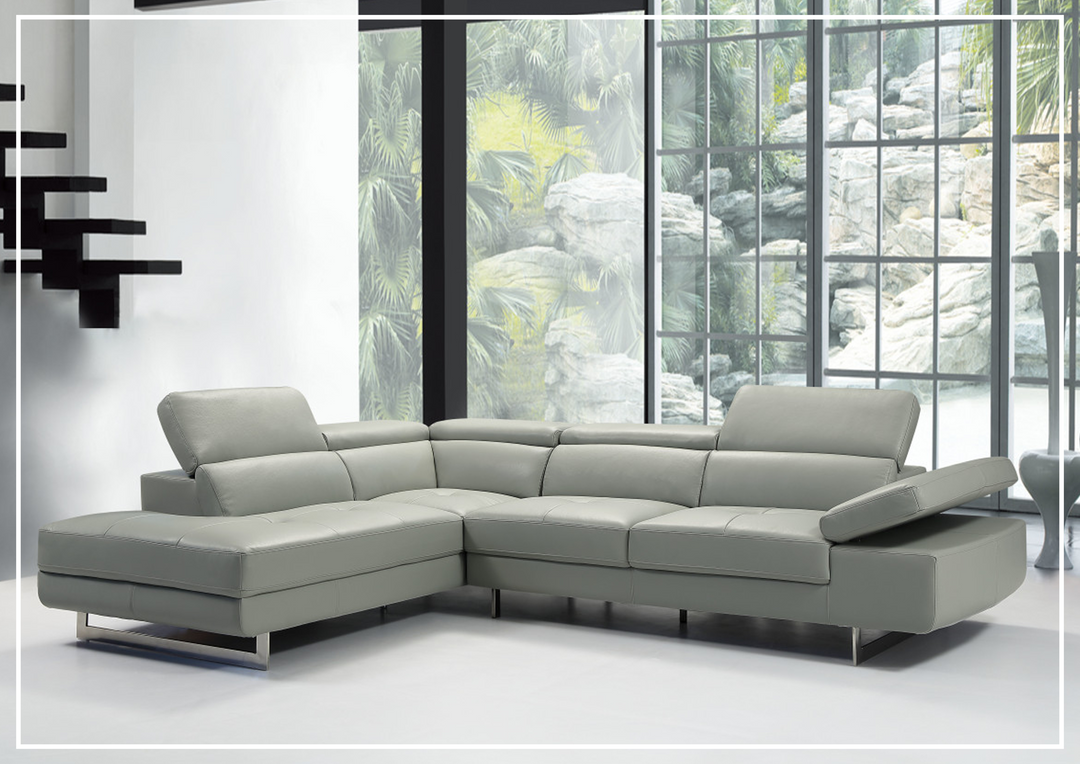 Gio Italia Barts Sectional Sofa with Motion Headrests