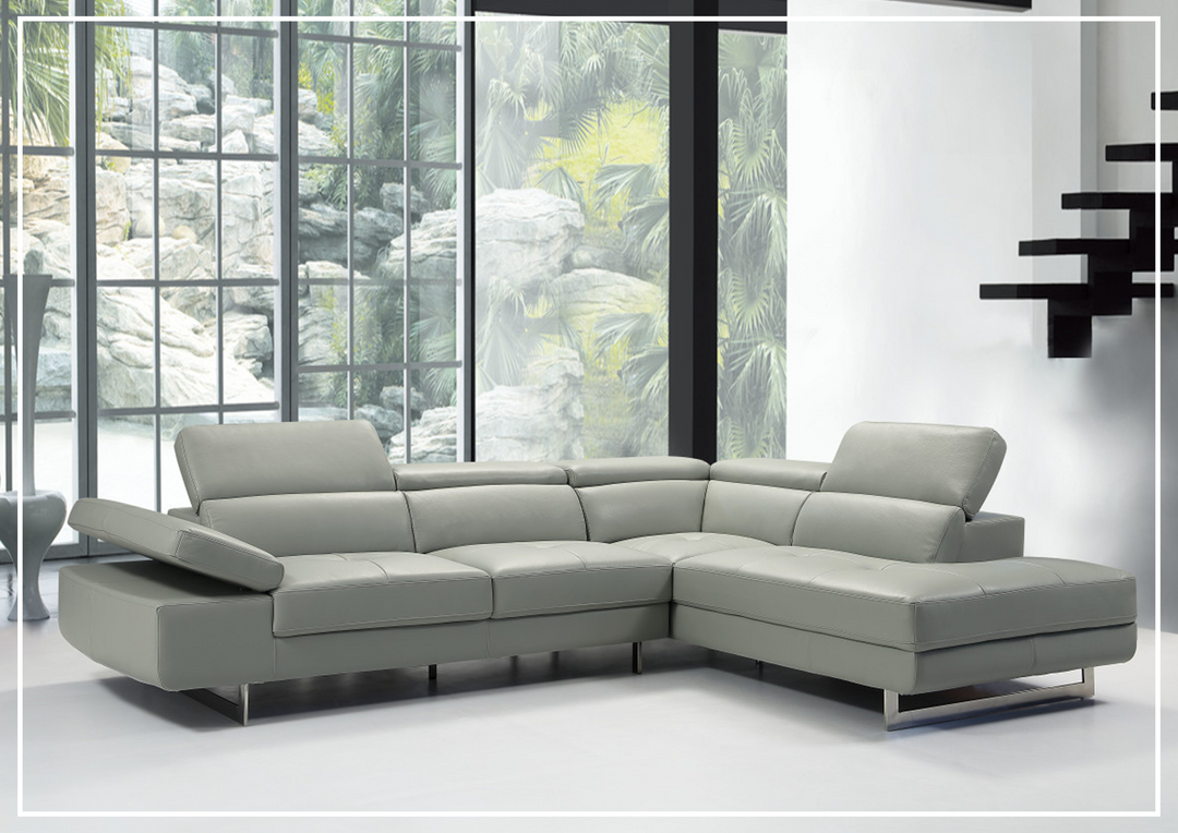 Gio Italia Barts Sectional Sofa with Motion Headrests