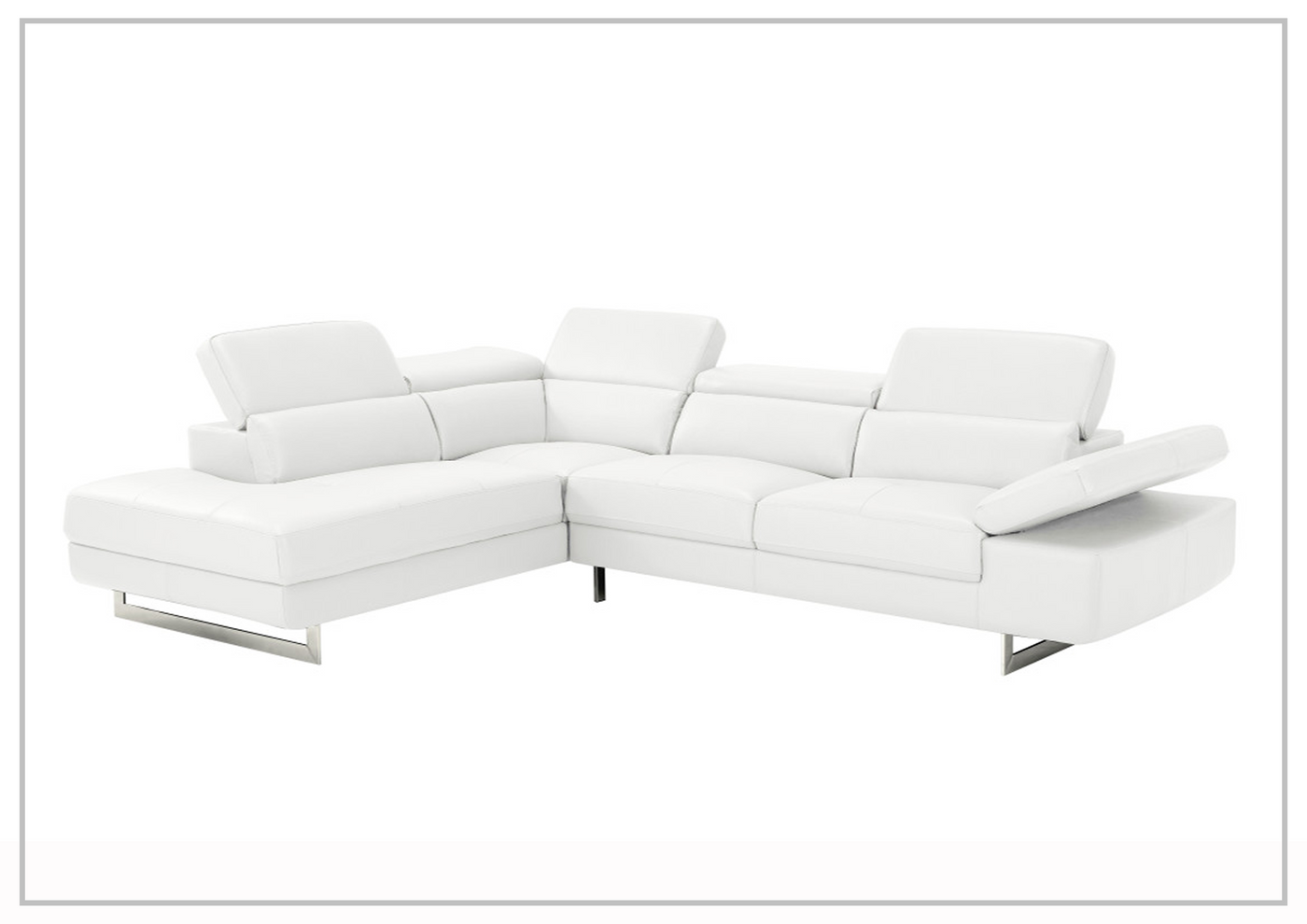Gio Italia Barts Sectional Sofa with Motion Headrests