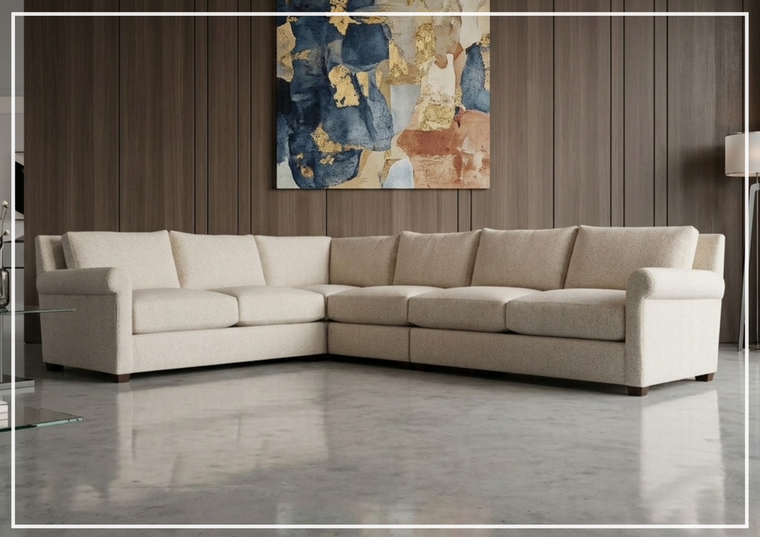Barnes Fabric Sectional | With Throw Pillow | Bernhardt