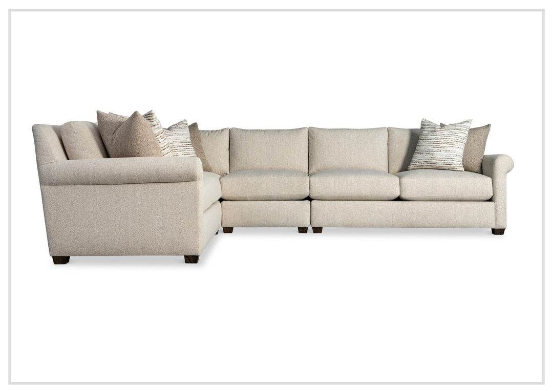 Barnes Fabric Sectional | With Throw Pillow | Bernhardt