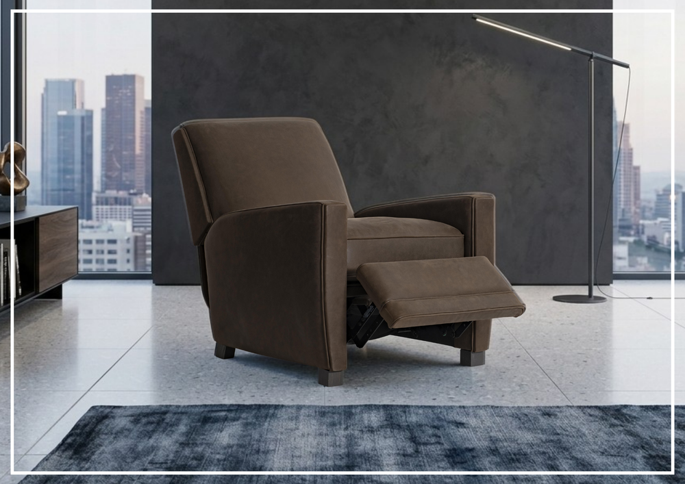 Bastille Leather Recliner Chair | Track Arms | Tight Back | Bernhardt-Jennihome