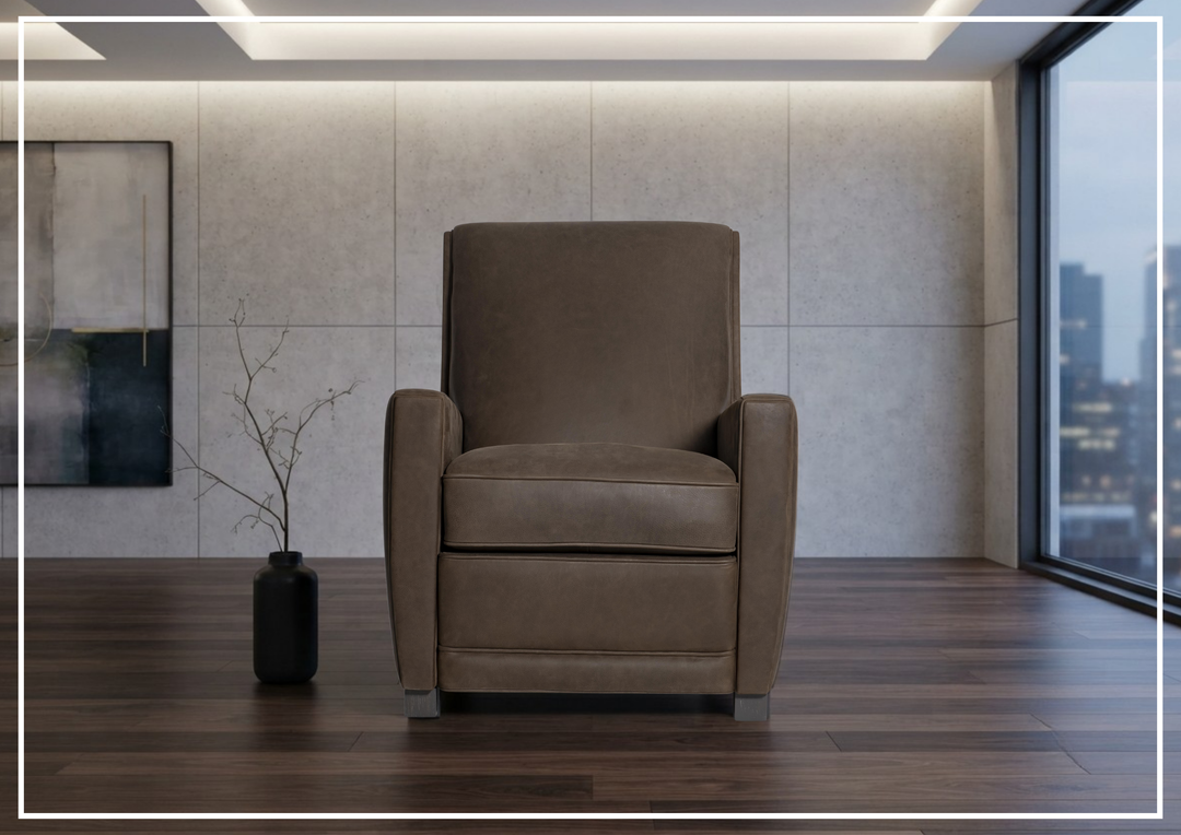 Bastille Leather Recliner Chair | Track Arms | Tight Back | Bernhardt-Jennihome