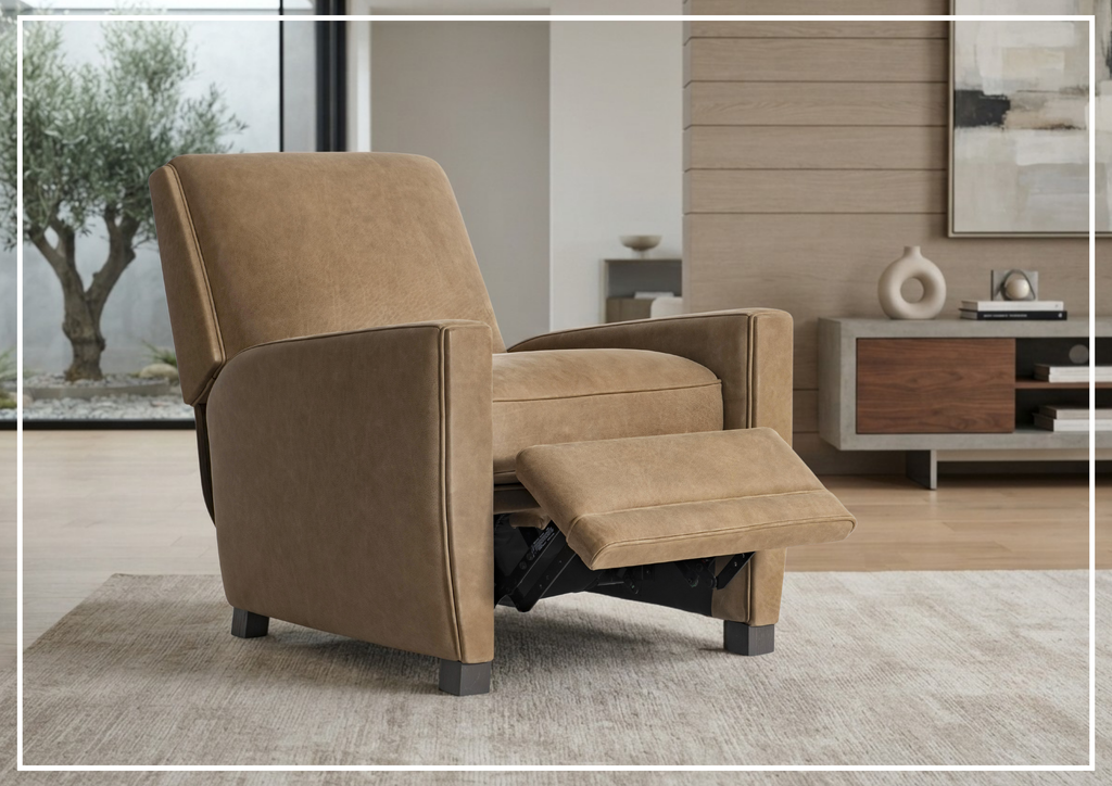 Bastille Leather Recliner Chair | Track Arms | Tight Back | Bernhardt
