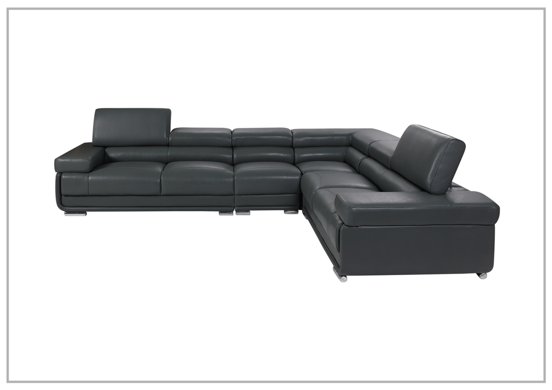 Baxton L-Shaped Leather Sectional Sofa