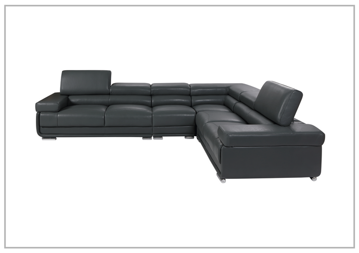 Baxton L-Shaped Leather Sectional Sofa