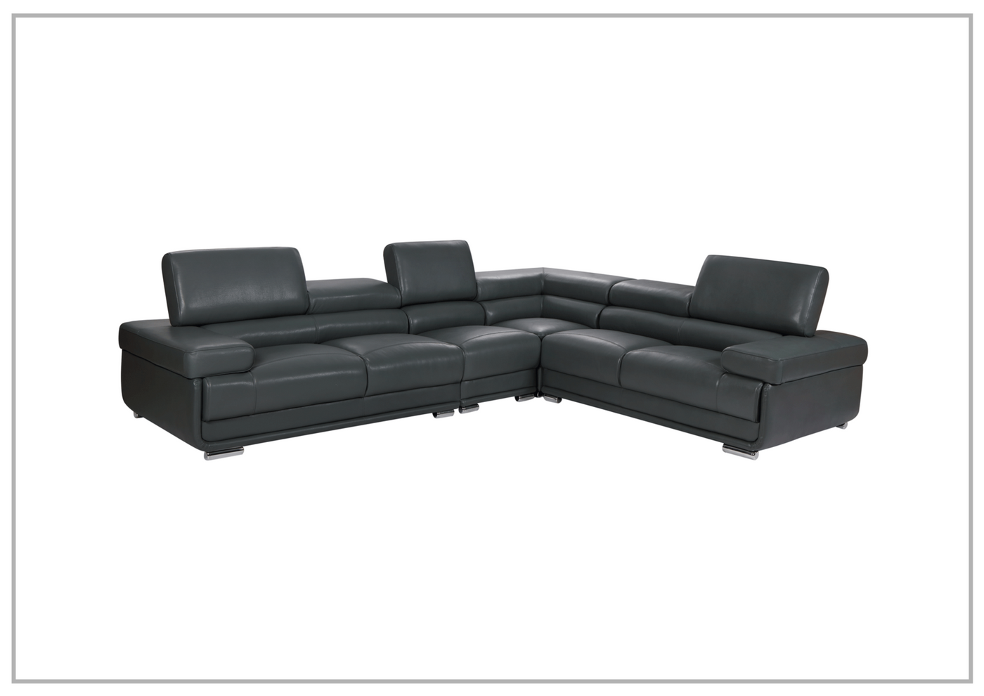 Baxton L-Shaped Leather Sectional Sofa