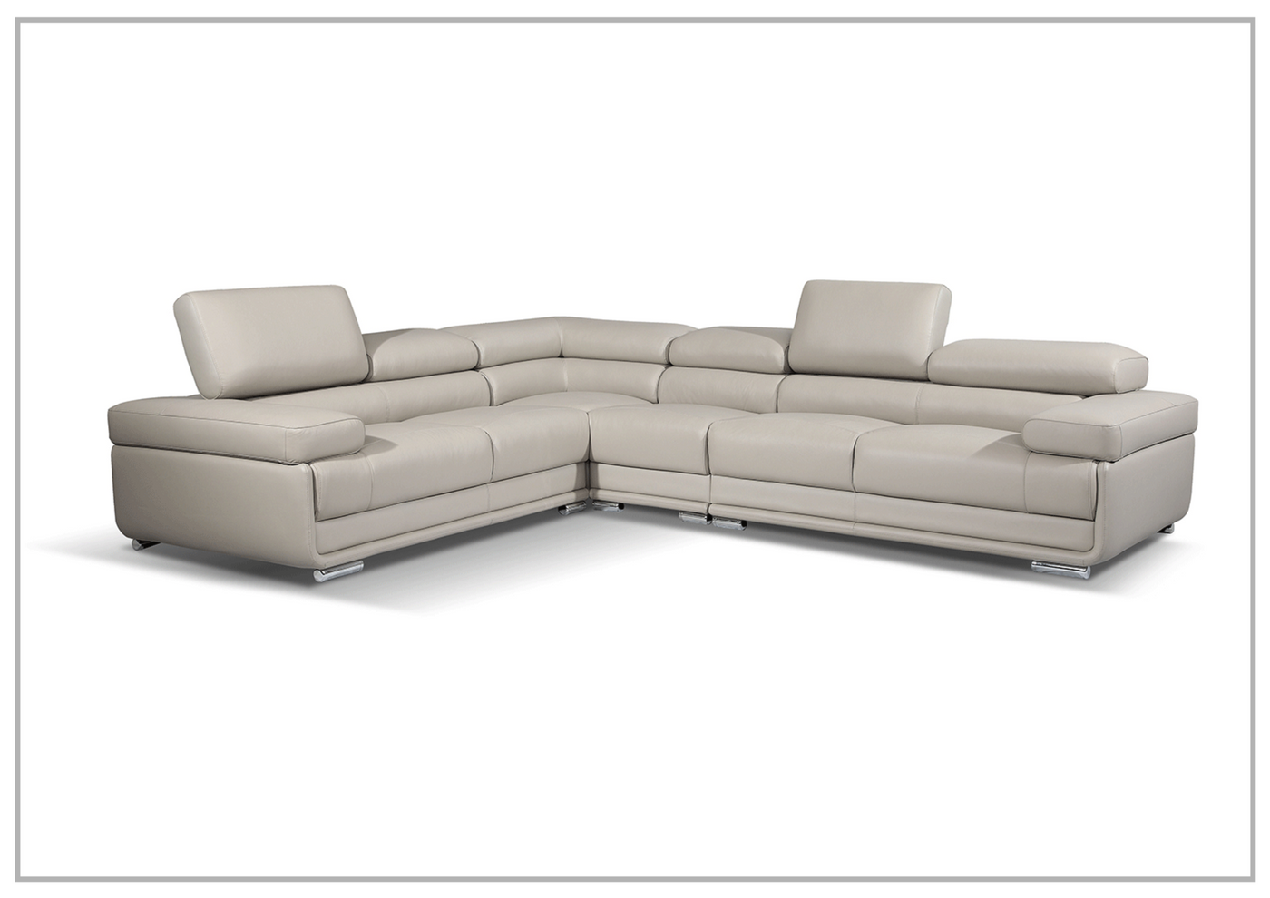 Baxton L-Shaped Leather Sectional Sofa