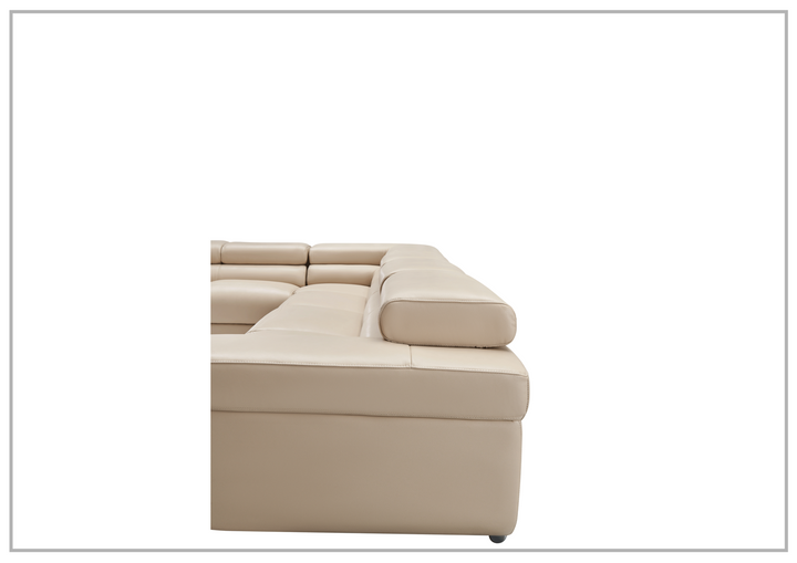 Baxton L-Shaped Leather Sectional Sofa