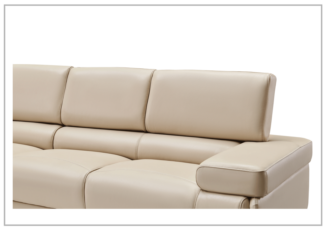 Baxton L-Shaped Leather Sectional Sofa