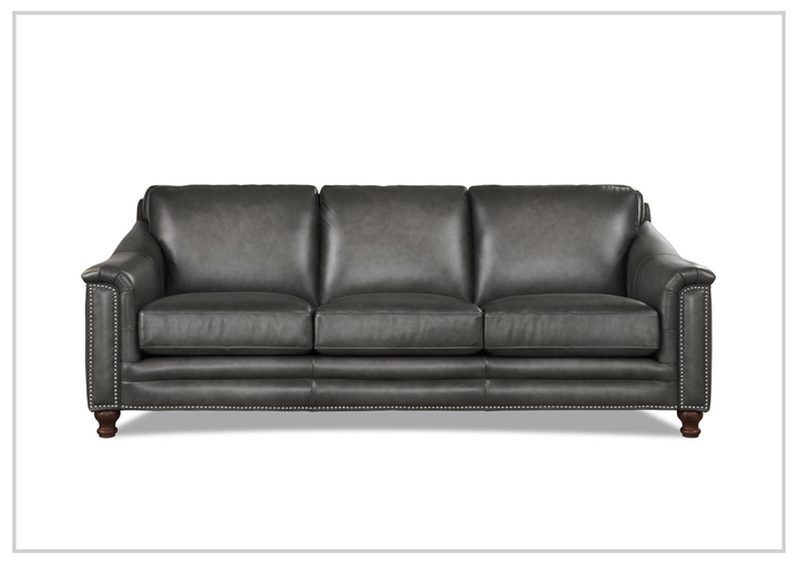 Hydeline Belfast Leather Sofa With Nail-Head Finish