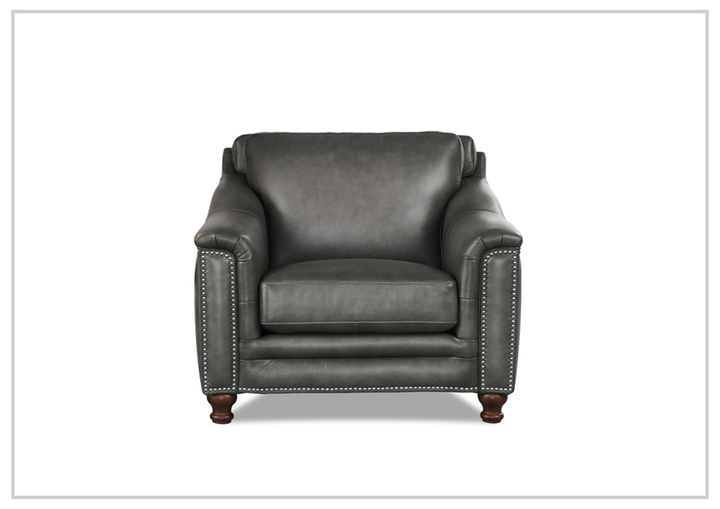 Hydeline Belfast Leather Chair With Nail-Head Finish