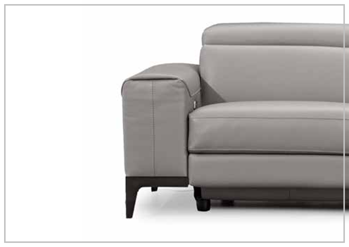 Nicoletti Italia Benjamin L-shaped Leather Sectional Recliner Chaise