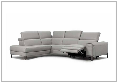 Nicoletti Italia Benjamin L-shaped Leather Sectional Recliner Chaise