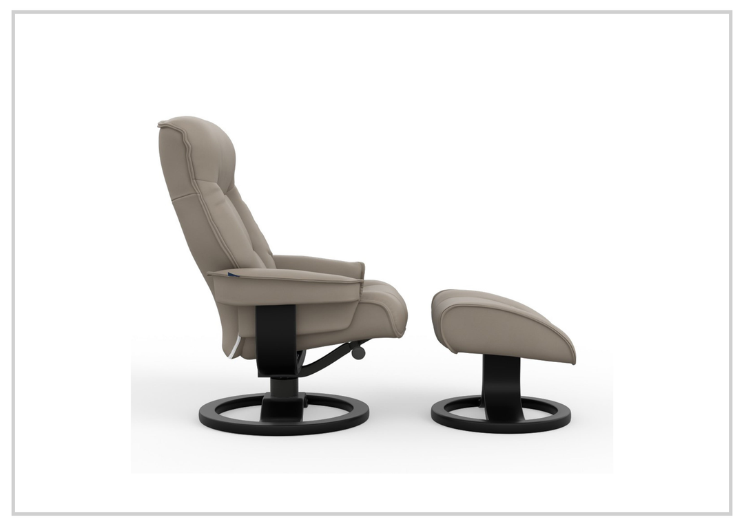 Bergen R Leather Recliner Chair | Foot Stool | Fjords - Jennihome