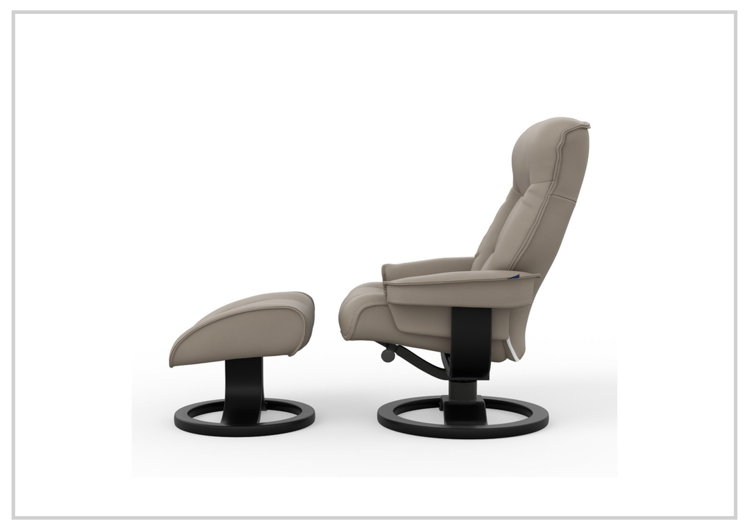Bergen R Leather Recliner Chair | Foot Stool | Fjords - Jennihome