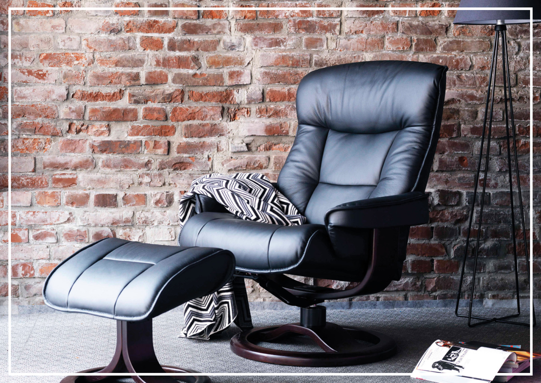 Bergen R Leather Recliner Chair | Foot Stool | Fjords - Jennihome
