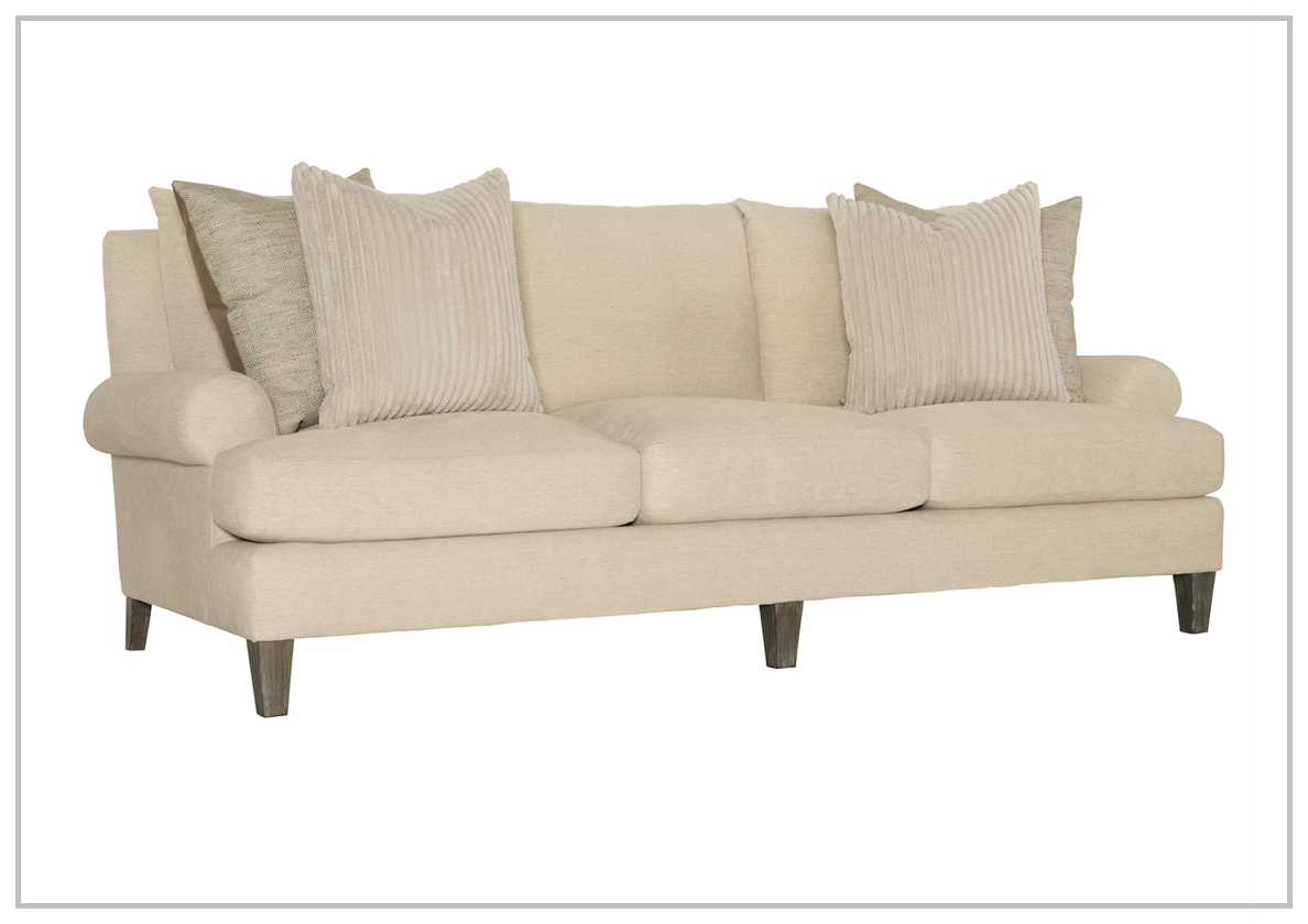 Bernhardt Isabella Fabric Sofa with Plush Feather Down Cushions