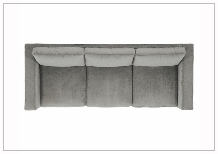 Bernhardt Noel Fabric Sofa With Plush Feather Down Cushions in Gray-Jennihome