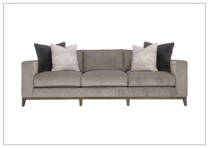 Bernhardt Noel Fabric Sofa With Plush Feather Down Cushions in Gray-Jennihome