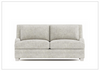 Bernhardt Rollins 68" Fabric Loveseat in Gray