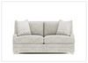 Bernhardt Rollins 68" Fabric Loveseat in Gray