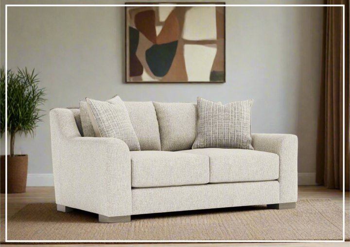 Bernhardt Gabi 70" Fabric Loveseat in Beige