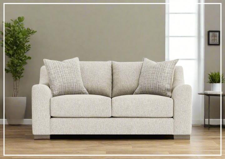 Bernhardt Gabi 70" Fabric Loveseat in Beige
