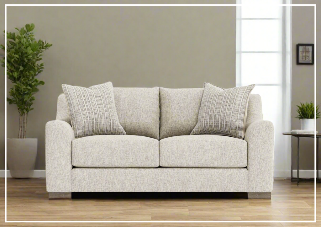 Bernhardt Gabi 70" Fabric Loveseat in Beige