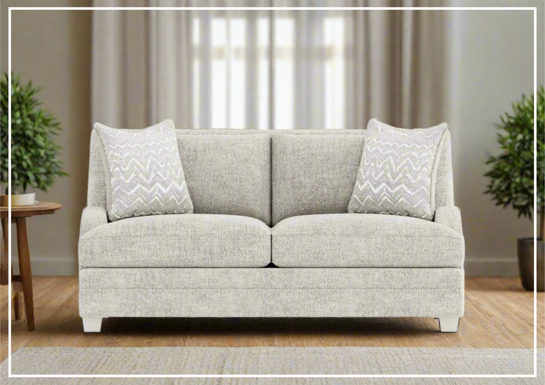 Bernhardt Rollins 68" Fabric Loveseat in Gray-Jennihome