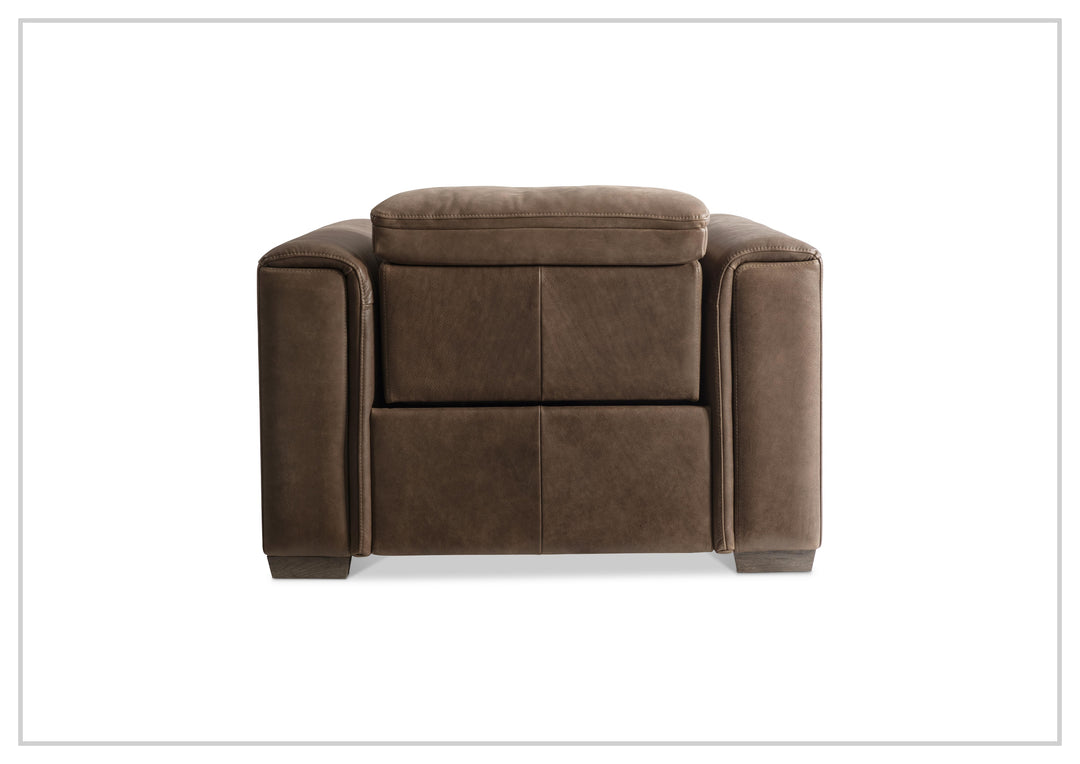 Billings Leather Power Recliner Chair | Padded Track Arms | Power Footrest | Bernhardt-Jennihome