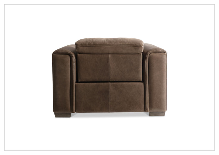 Billings Leather Power Recliner Chair | Padded Track Arms | Power Footrest | Bernhardt-Jennihome