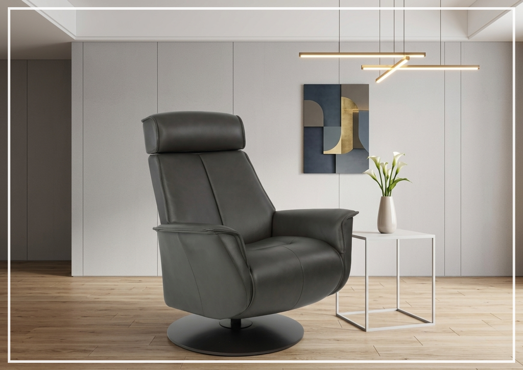 Bo Leather Power Recliner Chair | Swivel Glider Base | Fjords